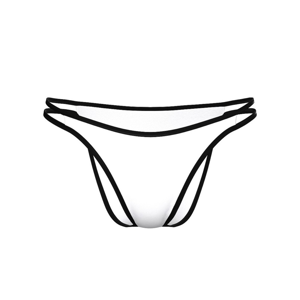 PINK Victoria's Secret Black and White Bikini Bottom - Picture 3 of 4